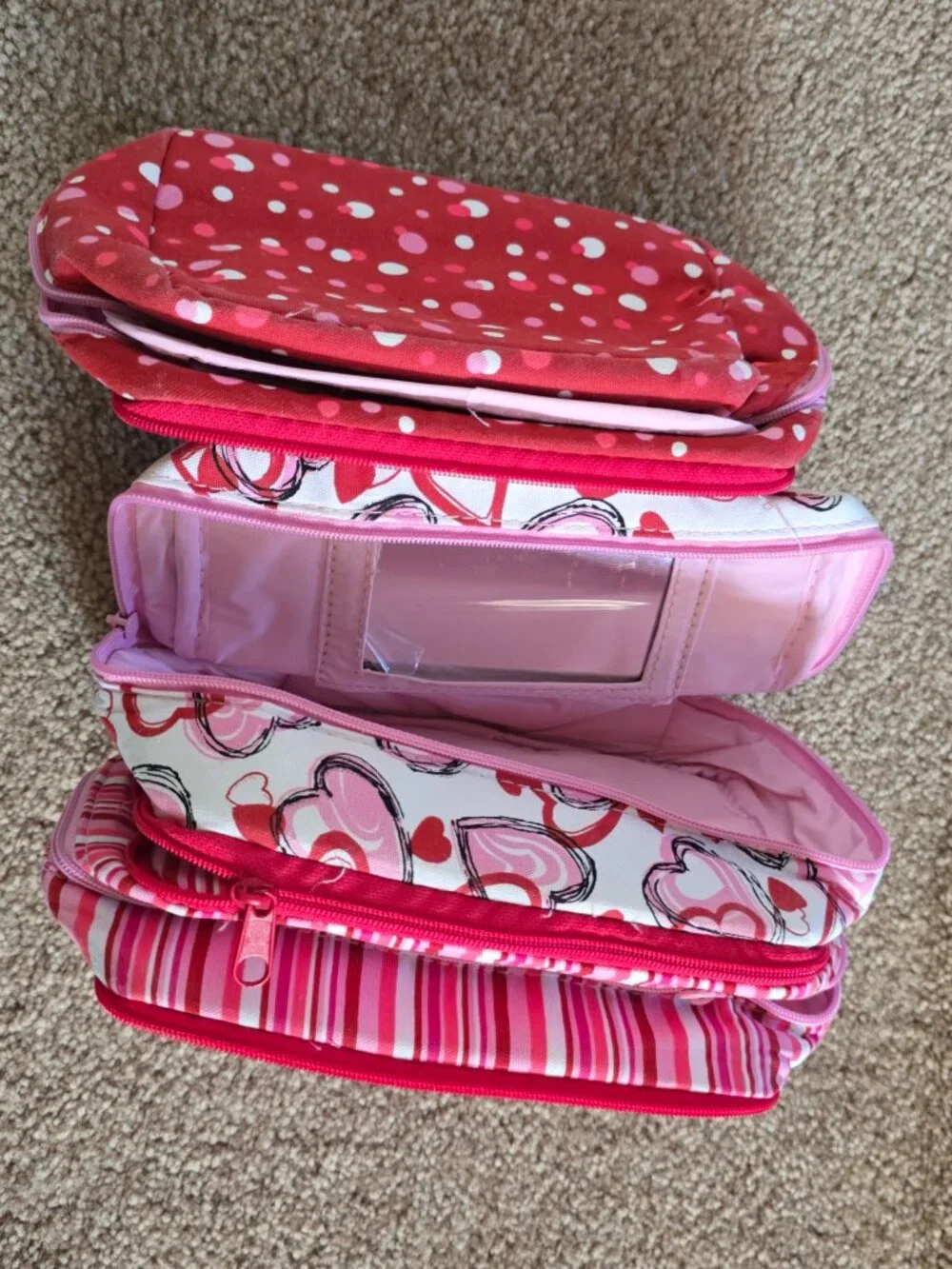 Vintage Avon Multi-Compartment Detachable 3 in 1 Travel Modular Cosmetic Bag Set
